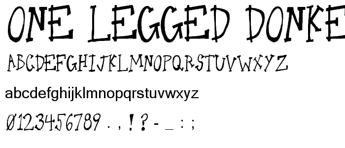 One Legged Donkey font